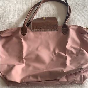 Pink Longchamp Le Pliage Tote